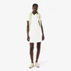 Vestido skater com gola de polo elástica para mulher
