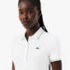 Vestido skater com gola de polo elástica para mulher