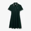 Vestido skater com gola de polo elástica para mulher
