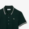 Vestido skater com gola de polo elástica para mulher