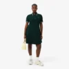 Vestido skater com gola de polo elástica para mulher