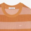 Vestido T-shirt em malha de malha com riscas